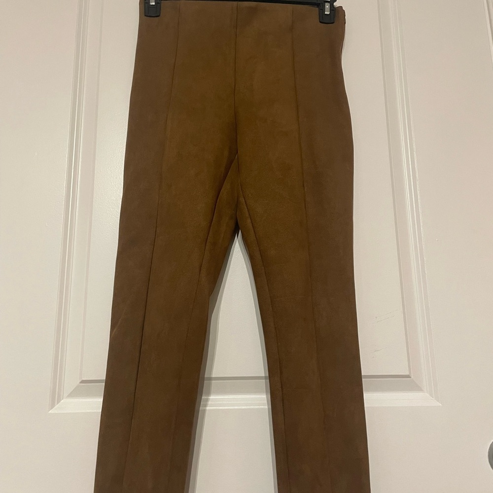 LOFT Rich Brown Suede Skirt